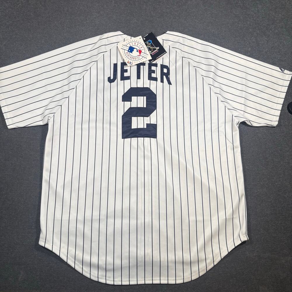 NWT Vintage Derek Jeter authentic Majestic New York Yankees Pinstripe Jersey 3XL